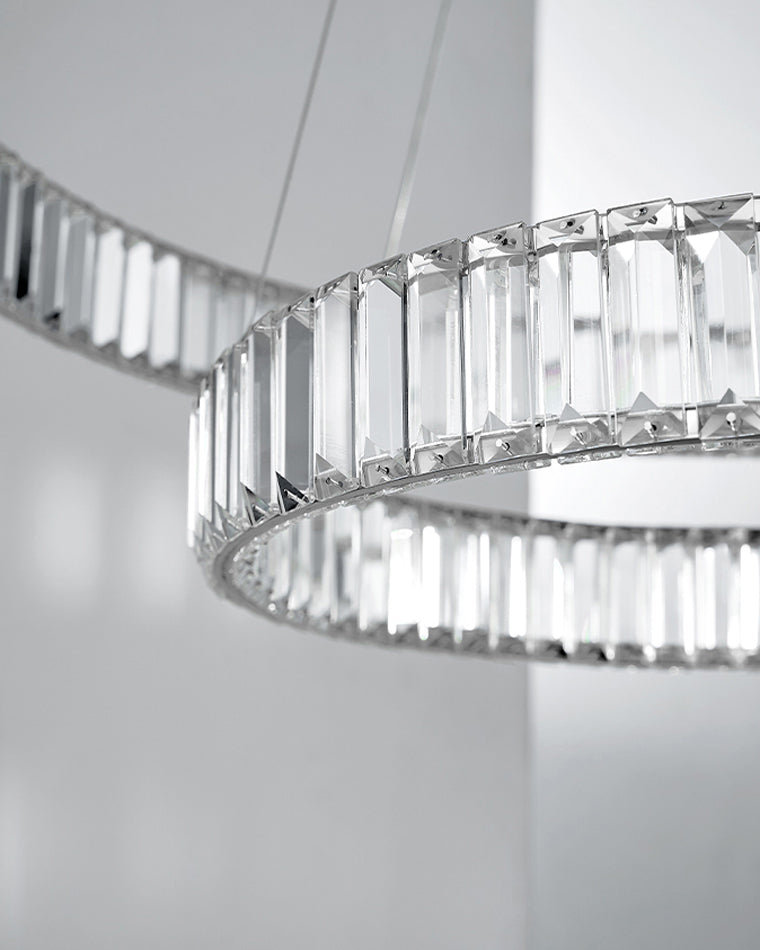 WOMO 2 Tier Circular Crystal Chandelier-WM2192