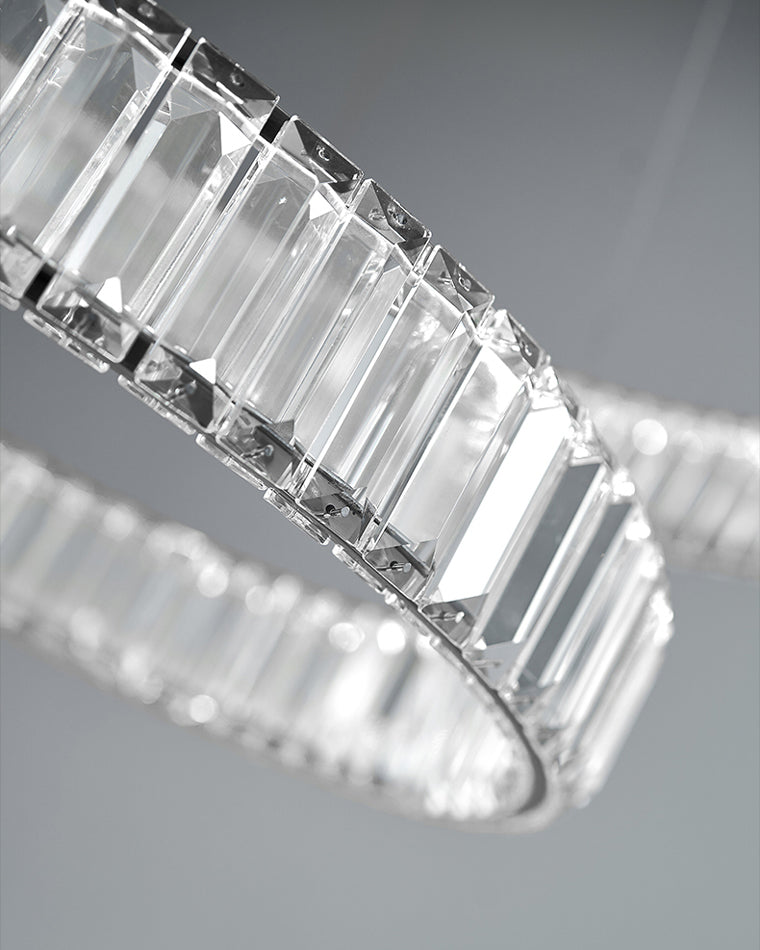 WOMO 2 Tier Circular Crystal Chandelier-WM2192