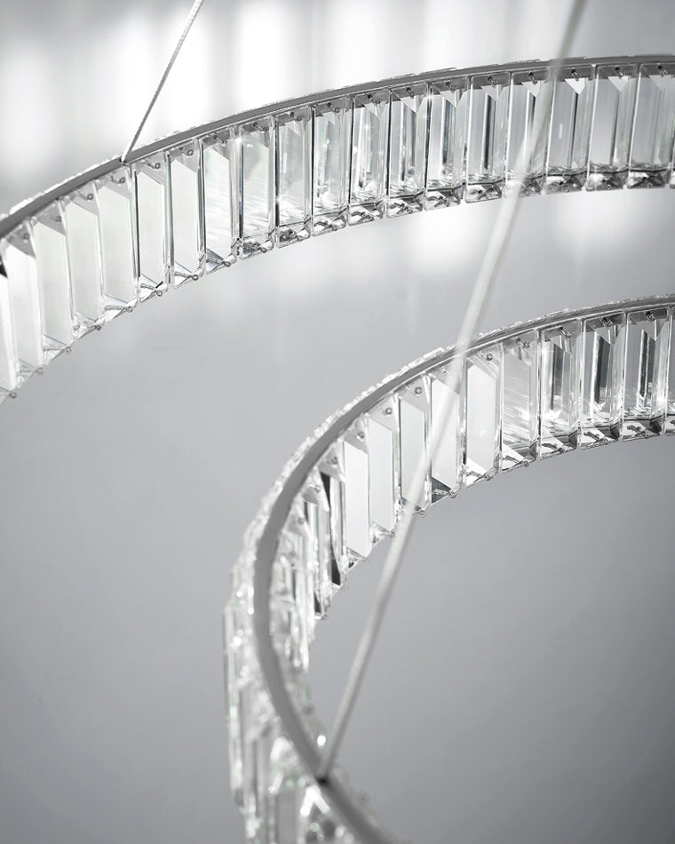 WOMO 2 Tier Circular Crystal Chandelier-WM2192