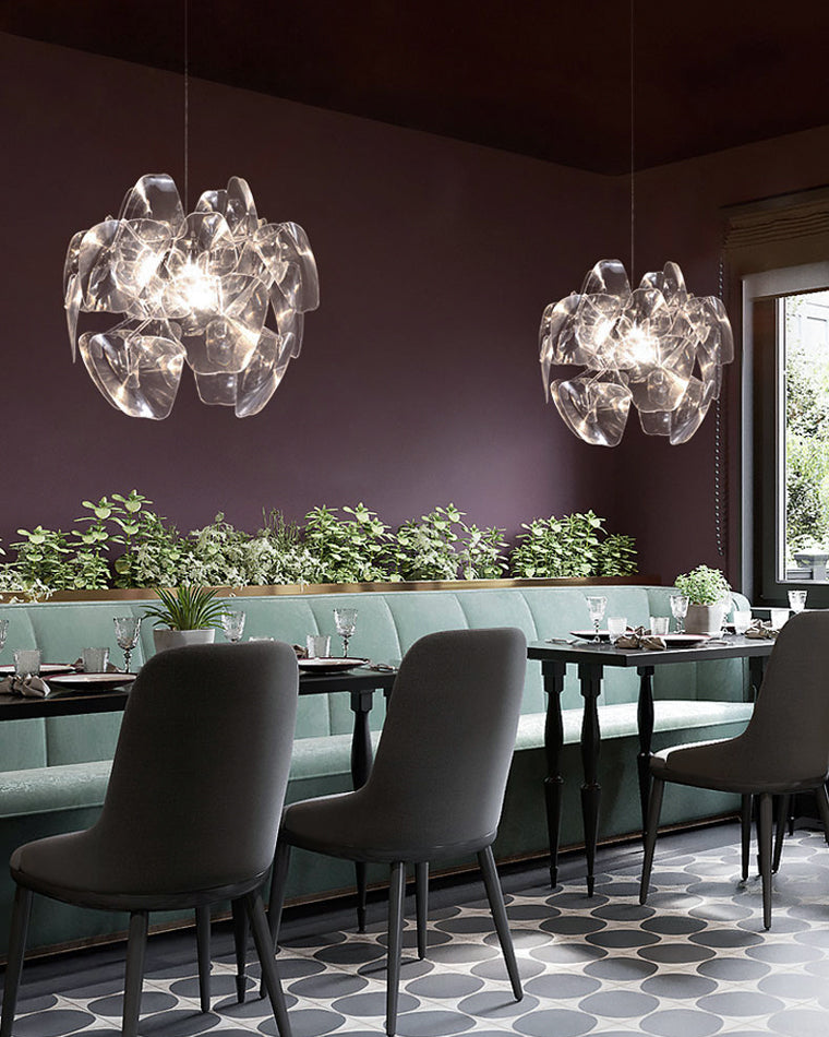 WOMO Mirrored Lucite Chandelier-WM2197