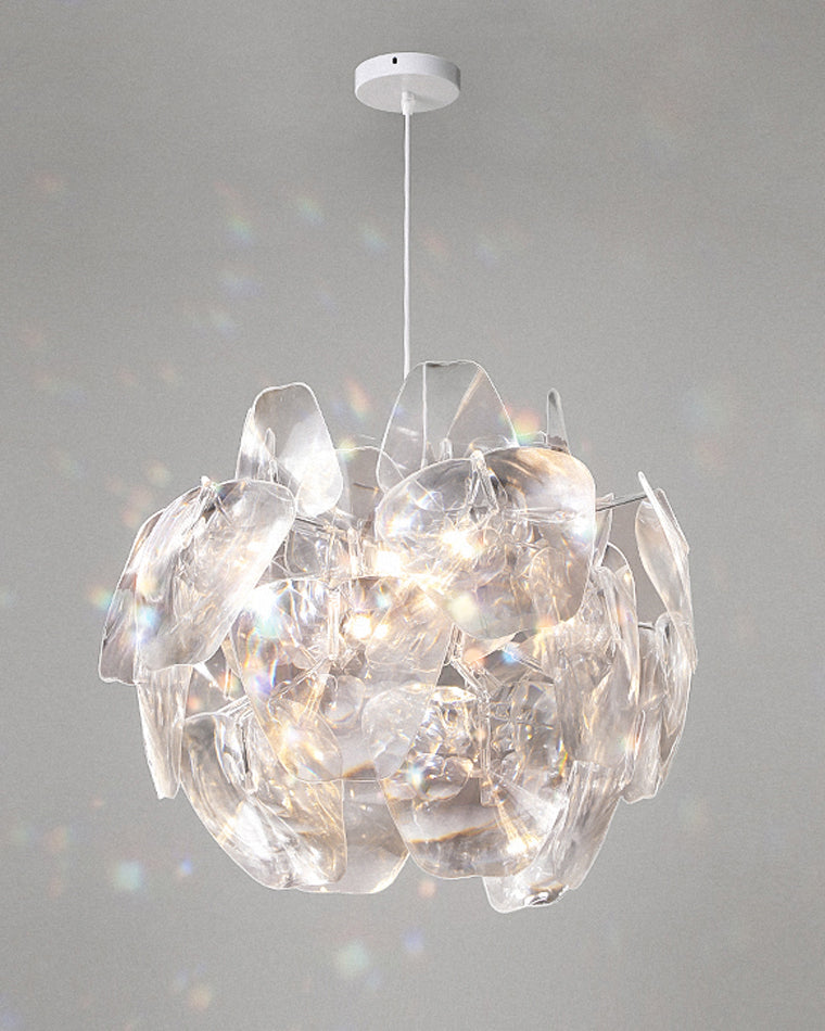 WOMO Mirrored Lucite Chandelier-WM2197