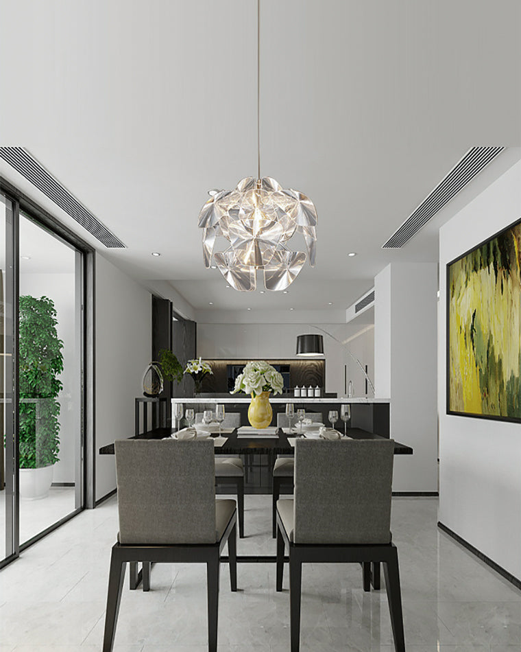 WOMO Mirrored Lucite Chandelier-WM2197