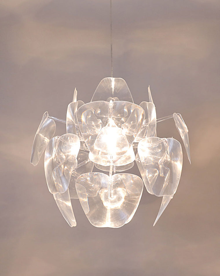 WOMO Mirrored Lucite Chandelier-WM2197