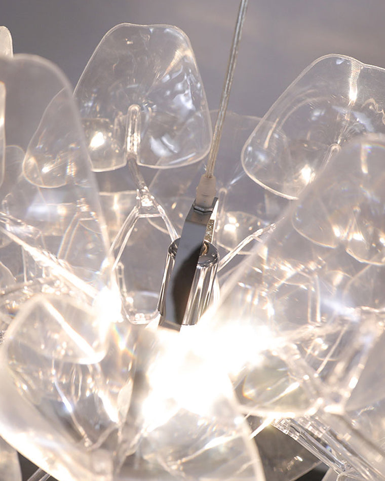 WOMO Mirrored Lucite Chandelier-WM2197
