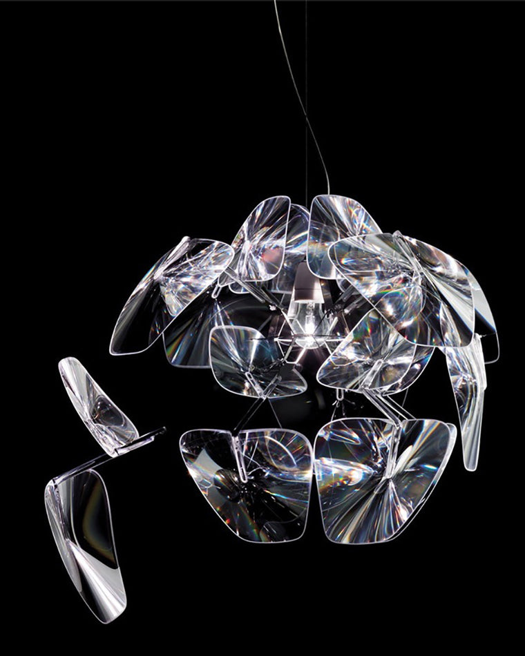 WOMO Mirrored Lucite Chandelier-WM2197
