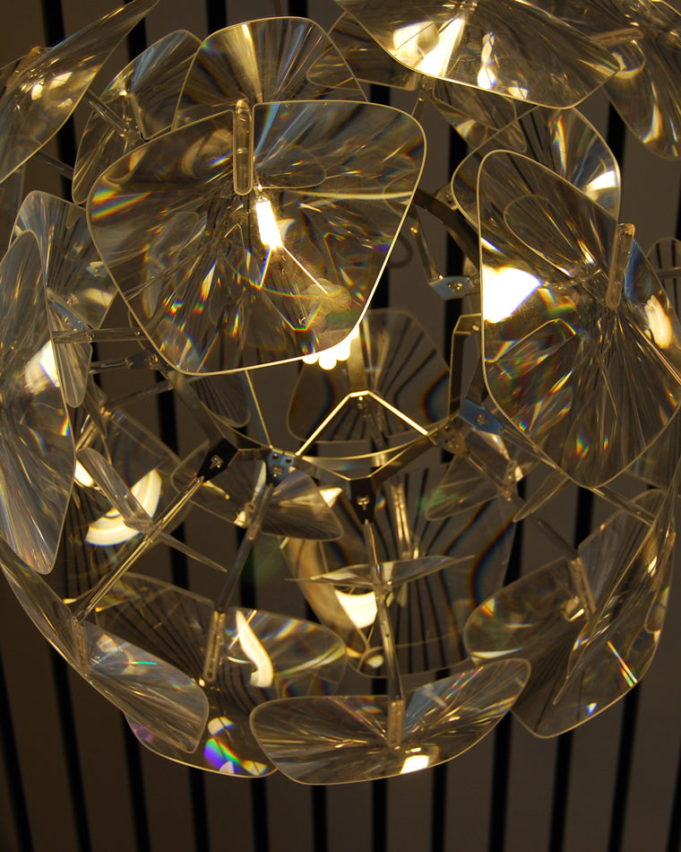 WOMO Mirrored Lucite Chandelier-WM2197