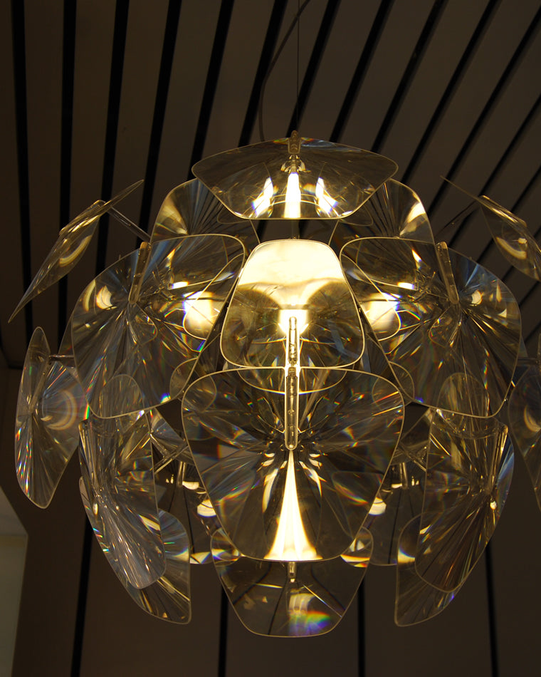 WOMO Mirrored Lucite Chandelier-WM2197