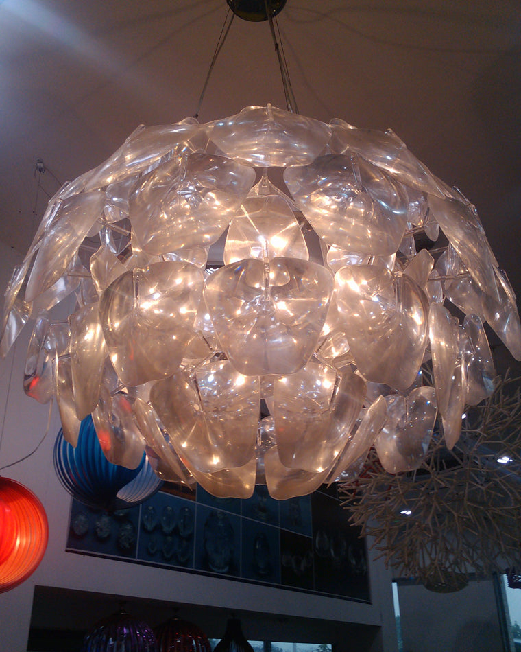 WOMO Mirrored Lucite Chandelier-WM2197