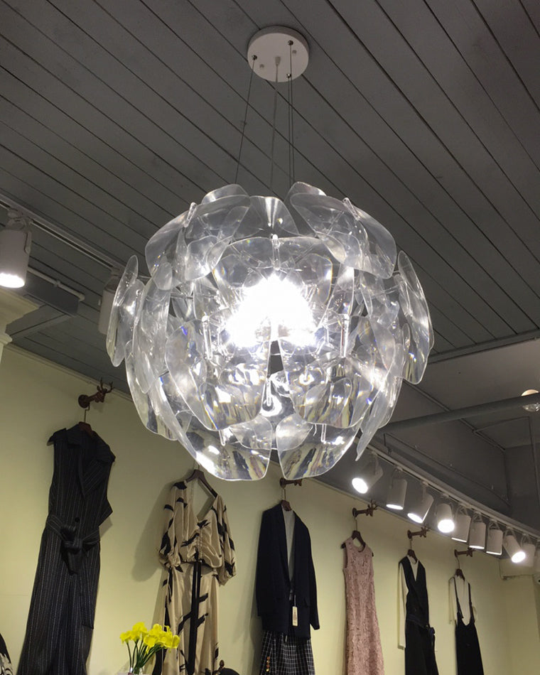 WOMO Mirrored Lucite Chandelier-WM2197