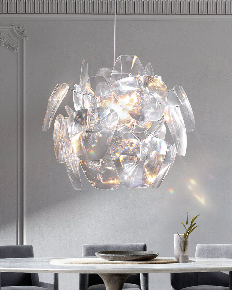 WOMO Mirrored Lucite Chandelier-WM2197