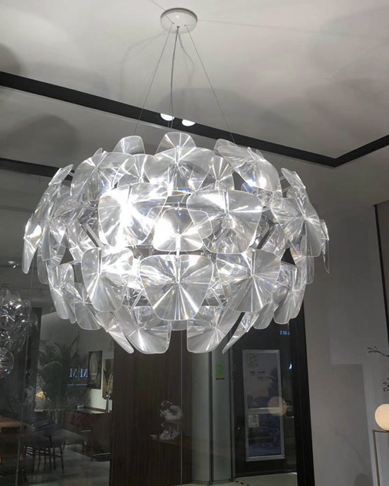 WOMO Mirrored Lucite Chandelier-WM2197