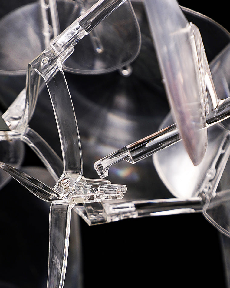 WOMO Mirrored Lucite Chandelier-WM2197