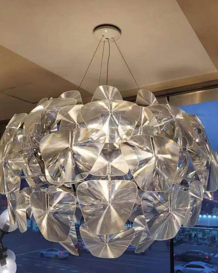 WOMO Mirrored Lucite Chandelier-WM2197