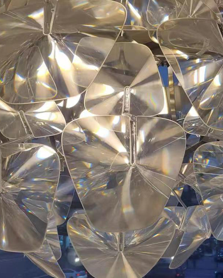 WOMO Mirrored Lucite Chandelier-WM2197
