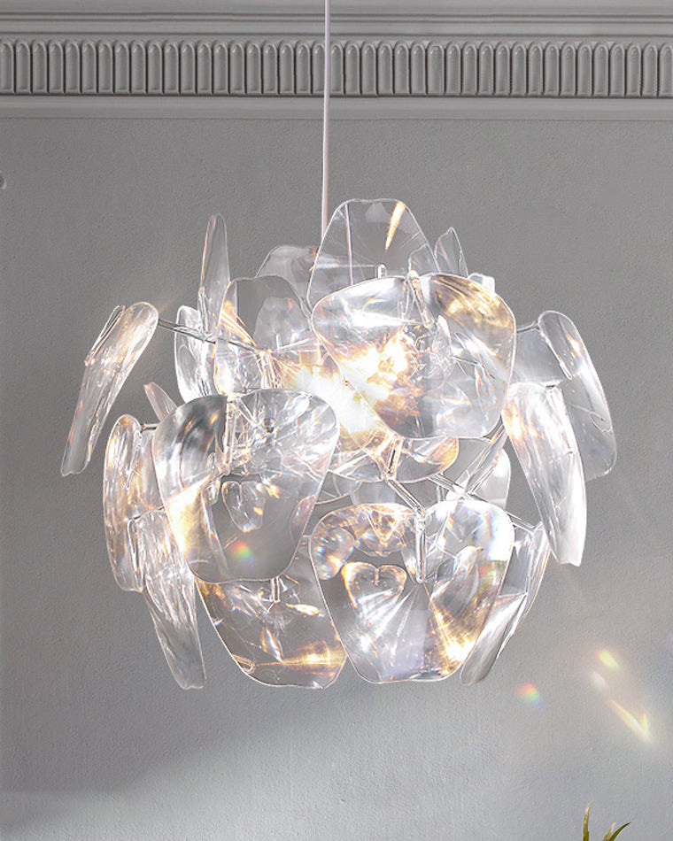 WOMO Mirrored Lucite Chandelier-WM2197