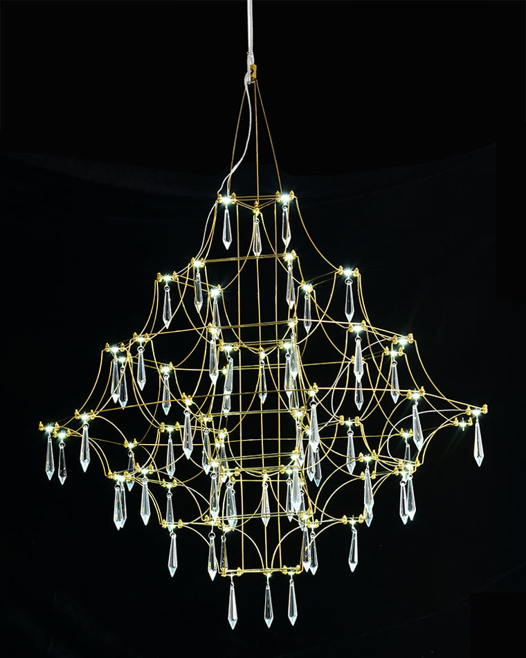 WOMO Large Sculptural Crystal Chandelier-WM2201