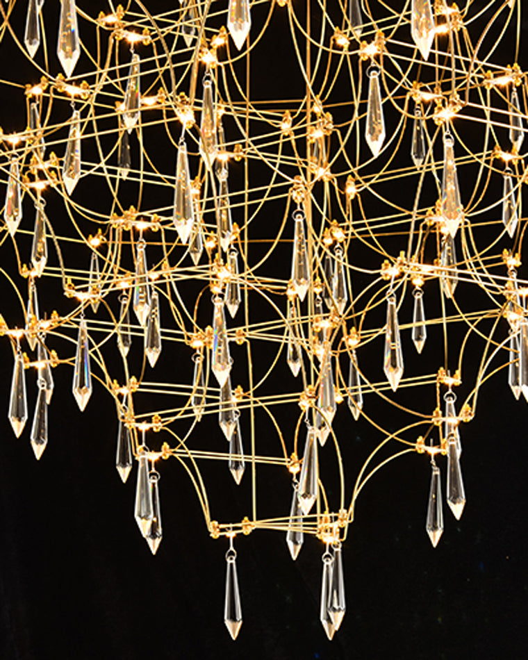 WOMO Large Sculptural Crystal Chandelier-WM2201