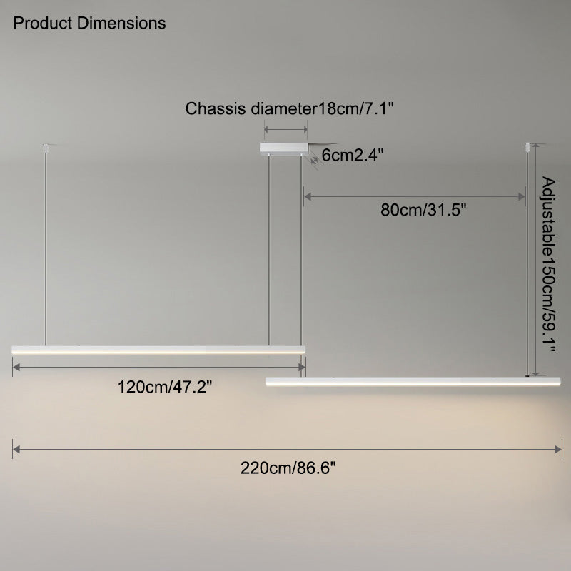WOMO Extra Long Linear Pendant Light-WM2011