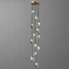 WOMO Elegante Cluster Pendelleuchte Blau Glas Treppenhaus-WM2213a thumbnail