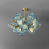WOMO Edle Kronleuchter Blau Glas Wohnzimmer-WM2213b thumbnail