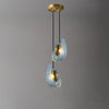 WOMO Elegante Cluster Pendelleuchte Blau Glas Treppenhaus-WM2213a thumbnail