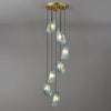 WOMO Elegante Cluster Pendelleuchte Blau Glas Treppenhaus-WM2213a thumbnail