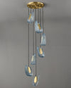 WOMO Elegante Cluster Pendelleuchte Blau Glas Treppenhaus-WM2213a thumbnail