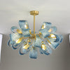 WOMO Edle Kronleuchter Blau Glas Wohnzimmer-WM2213b thumbnail