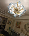 WOMO Edle Kronleuchter Blau Glas Wohnzimmer-WM2213b thumbnail