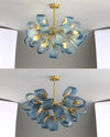 WOMO Edle Kronleuchter Blau Glas Wohnzimmer-WM2213b thumbnail
