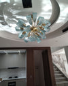 WOMO Edle Kronleuchter Blau Glas Wohnzimmer-WM2213b thumbnail