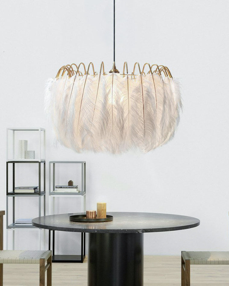 WOMO Feather Round Chandelier-WM2215