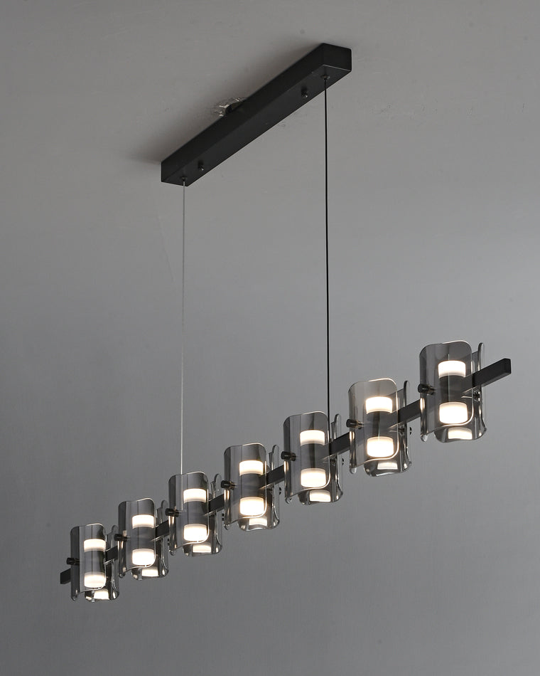 WOMO Glass Brass Linear Chandelier-WM2219A