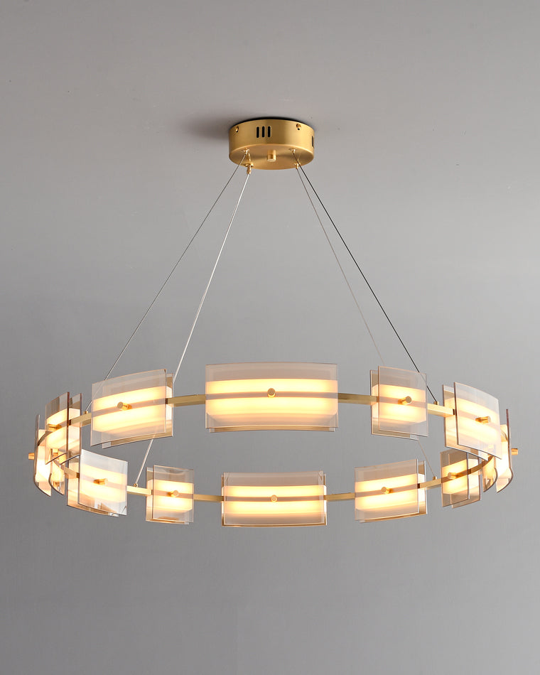 WOMO Modern Tiered Glass Chandelier-WM2220