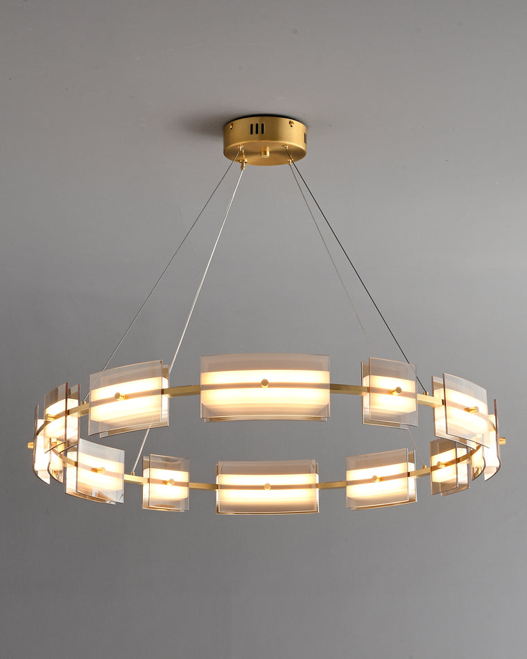 WOMO Modern Tiered Glass Chandelier-WM2220
