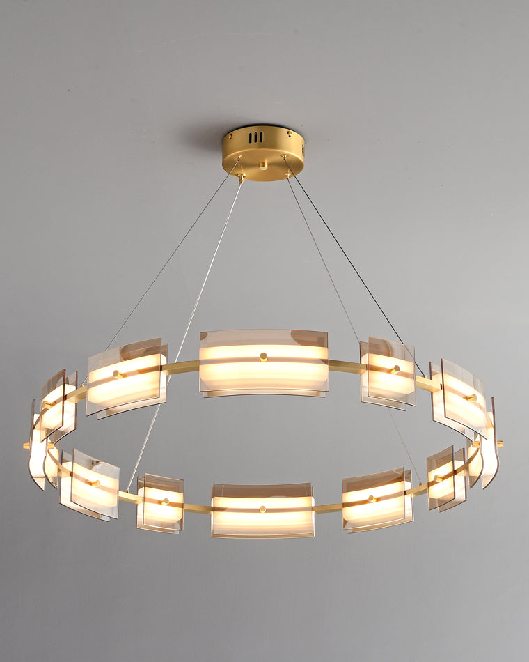 WOMO Modern Tiered Glass Chandelier-WM2220