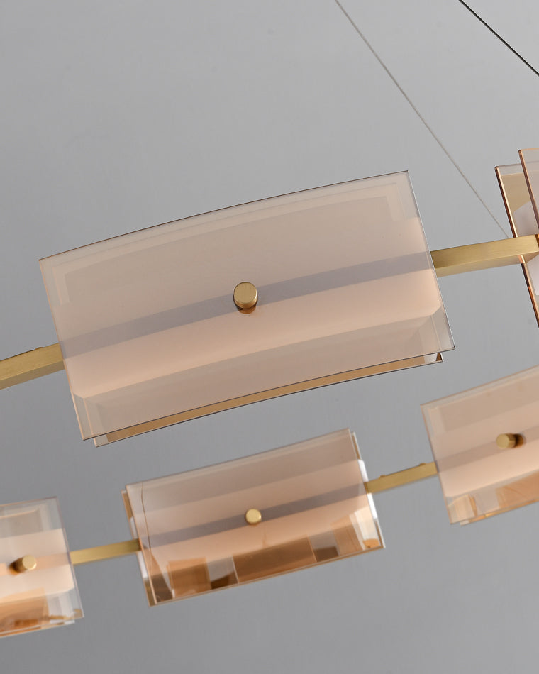 WOMO Modern Tiered Glass Chandelier-WM2220