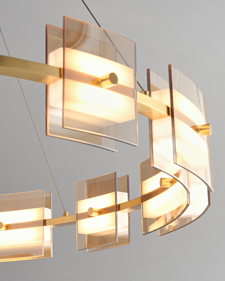 WOMO Modern Tiered Glass Chandelier-WM2220