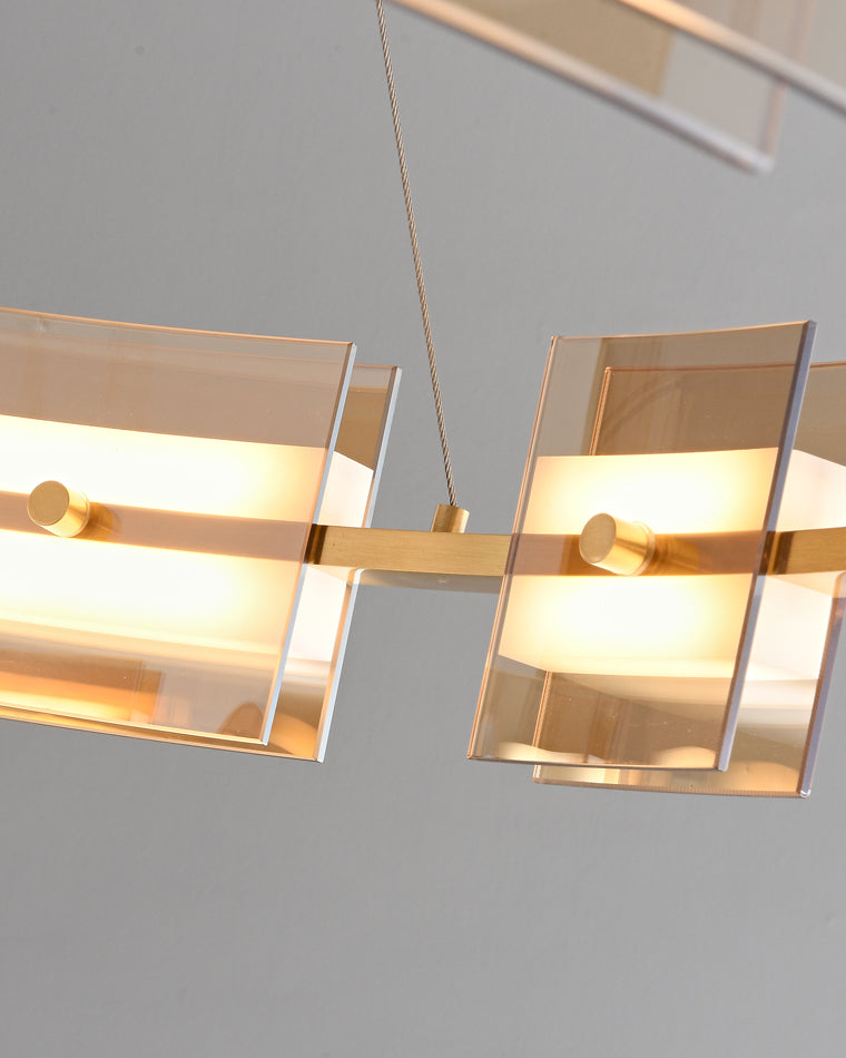 WOMO Modern Tiered Glass Chandelier-WM2220