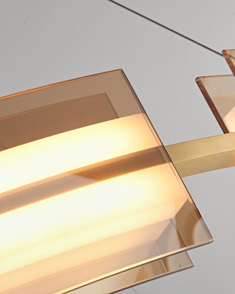 WOMO Modern Tiered Glass Chandelier-WM2220