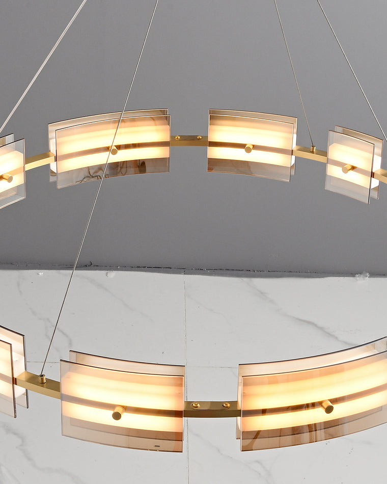 WOMO Modern Tiered Glass Chandelier-WM2220