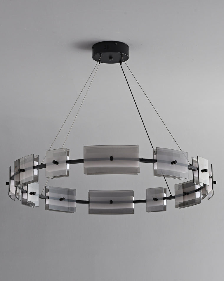 WOMO Modern Tiered Glass Chandelier-WM2220