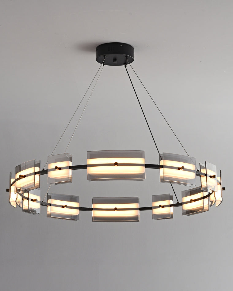 WOMO Modern Tiered Glass Chandelier-WM2220