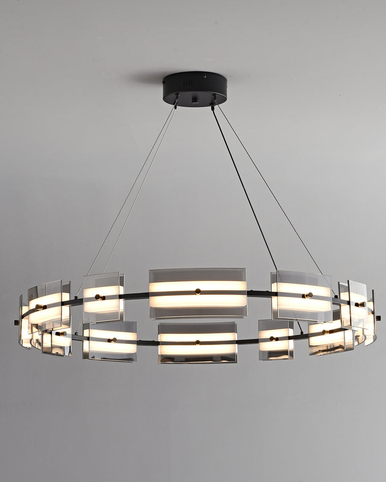 WOMO Modern Tiered Glass Chandelier-WM2220