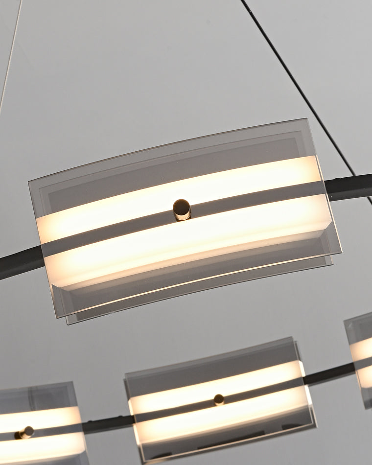 WOMO Modern Tiered Glass Chandelier-WM2220