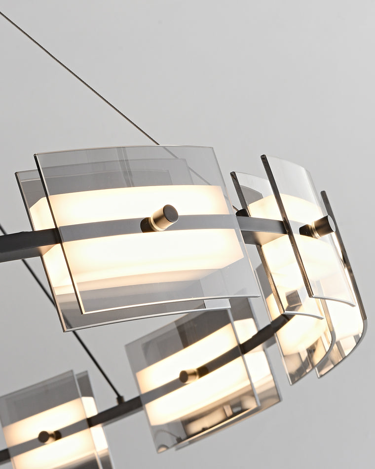 WOMO Modern Tiered Glass Chandelier-WM2220