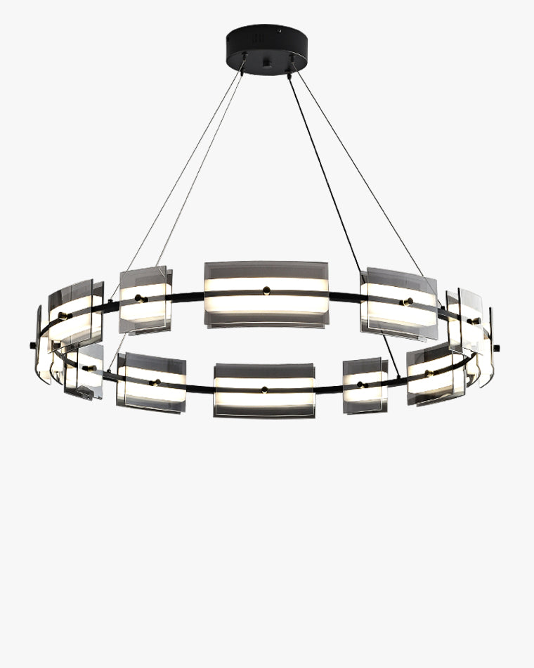 WOMO Modern Tiered Glass Chandelier-WM2220