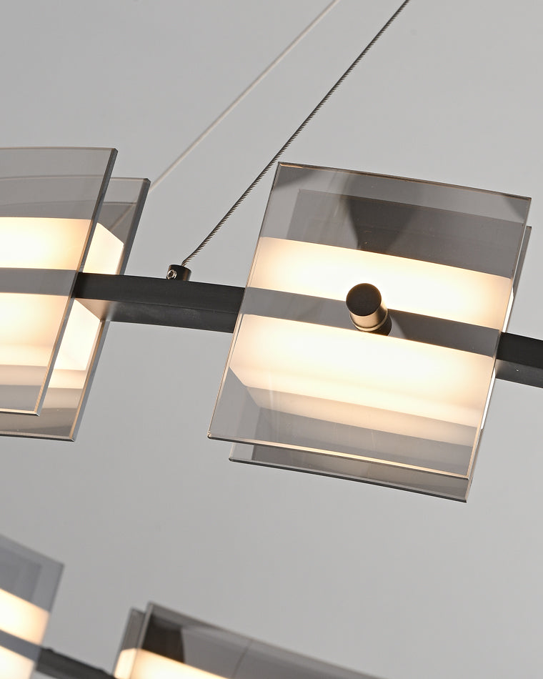 WOMO Modern Tiered Glass Chandelier-WM2220