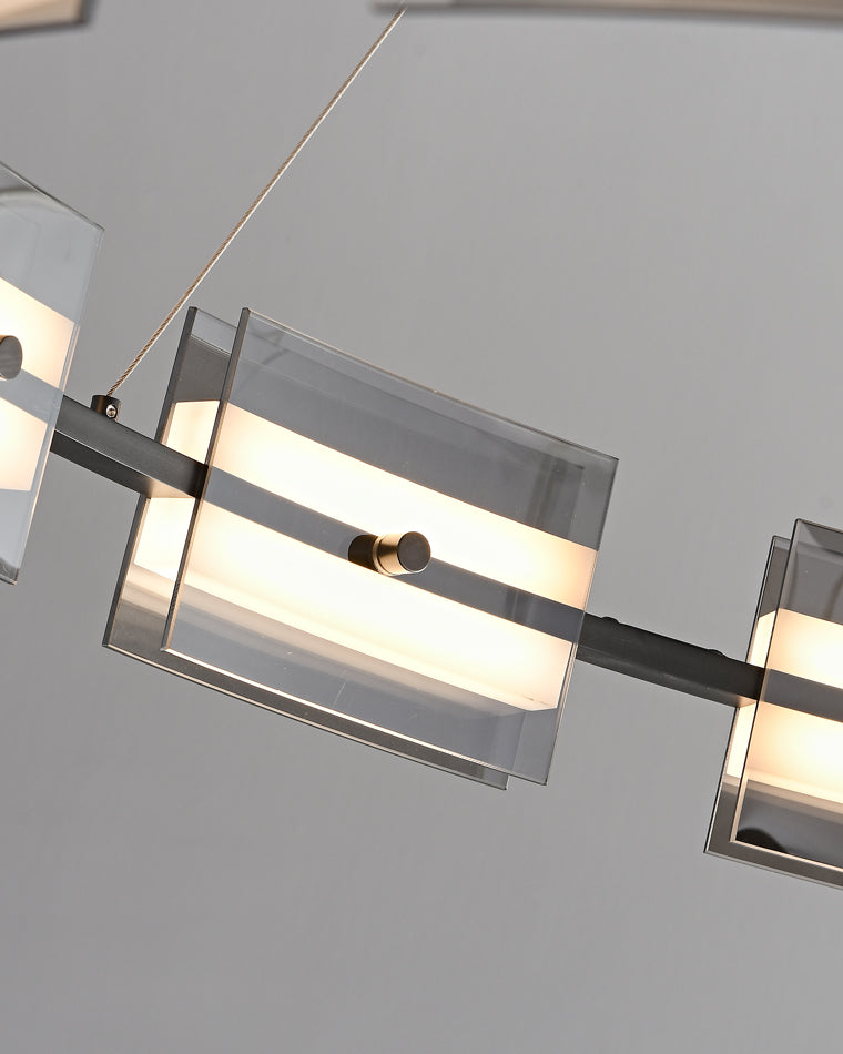 WOMO Modern Tiered Glass Chandelier-WM2220