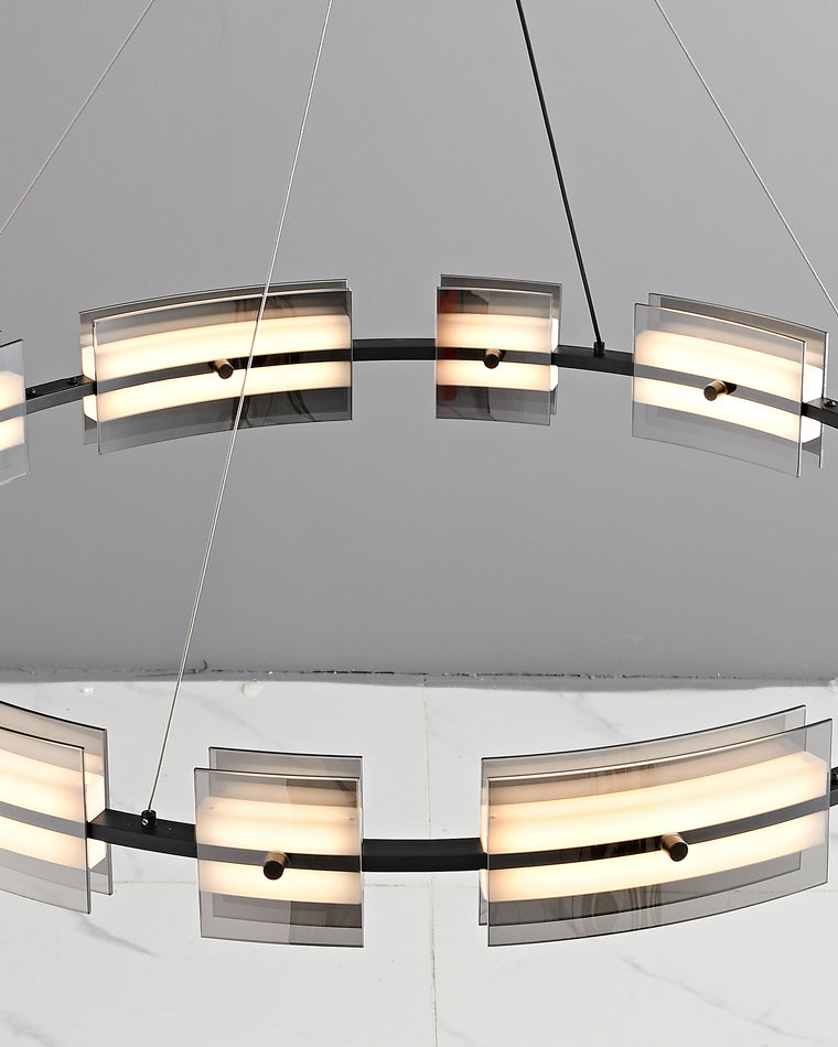 WOMO Modern Tiered Glass Chandelier-WM2220